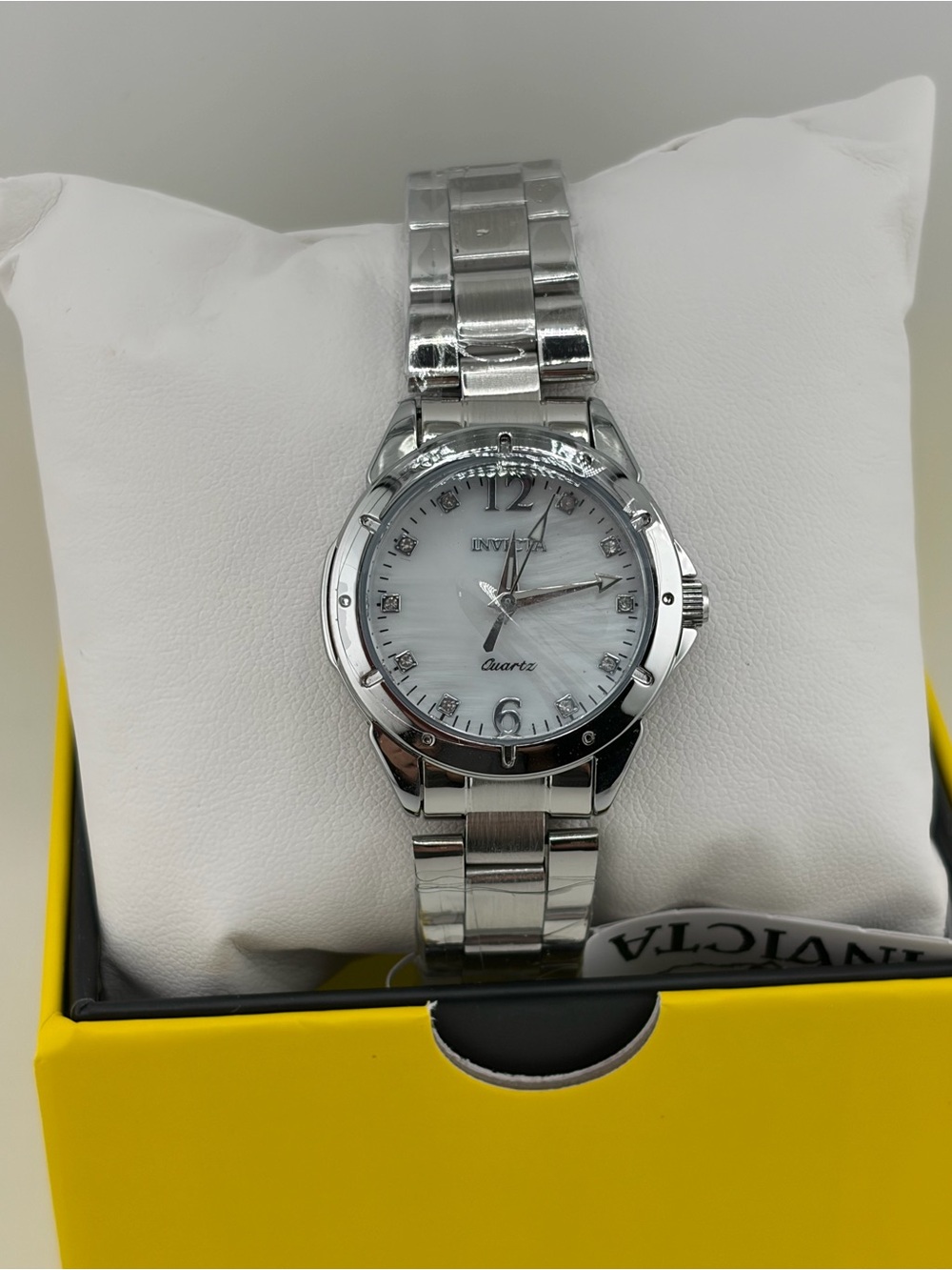 Invicta Silver Tone Women's Stainless Steel Watch w/ Mother-of-Pearl Dial 69350